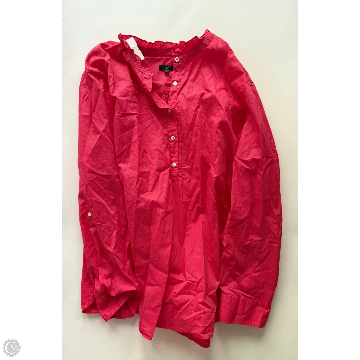 Top Long Sleeve By Talbots In Pink, Size: 3x