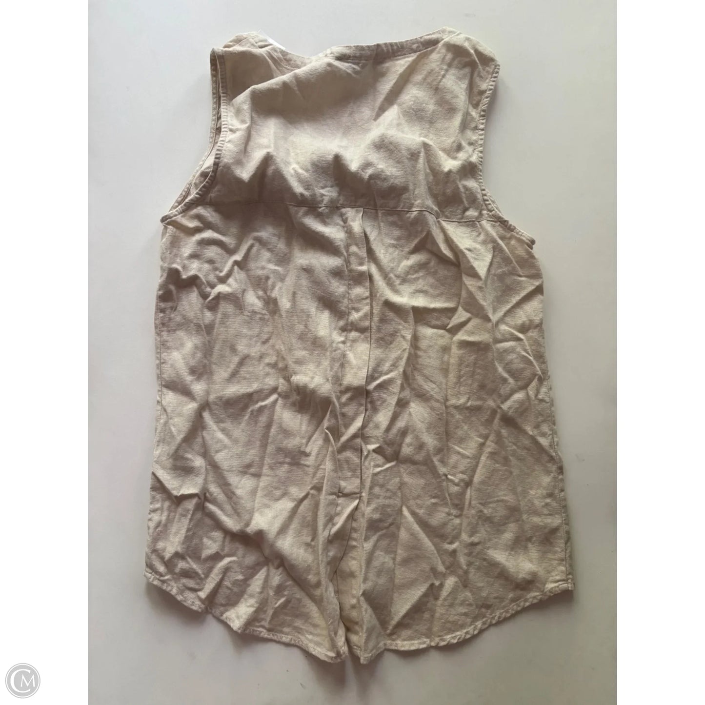 Top Sleeveless By Ellen Tracy In Cream, Size: S