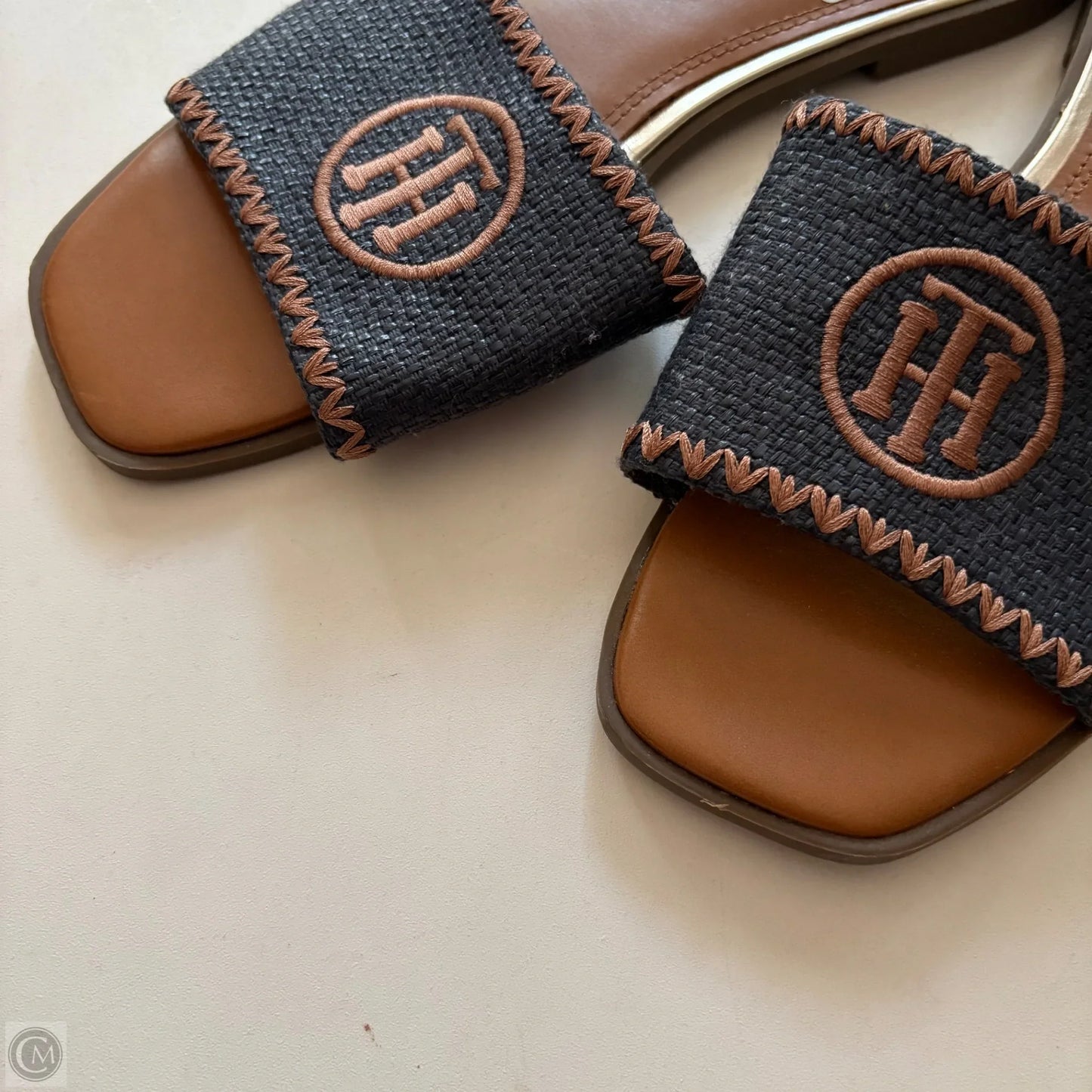 Sandals Flats By Tommy Hilfiger In Navy, Size: 9