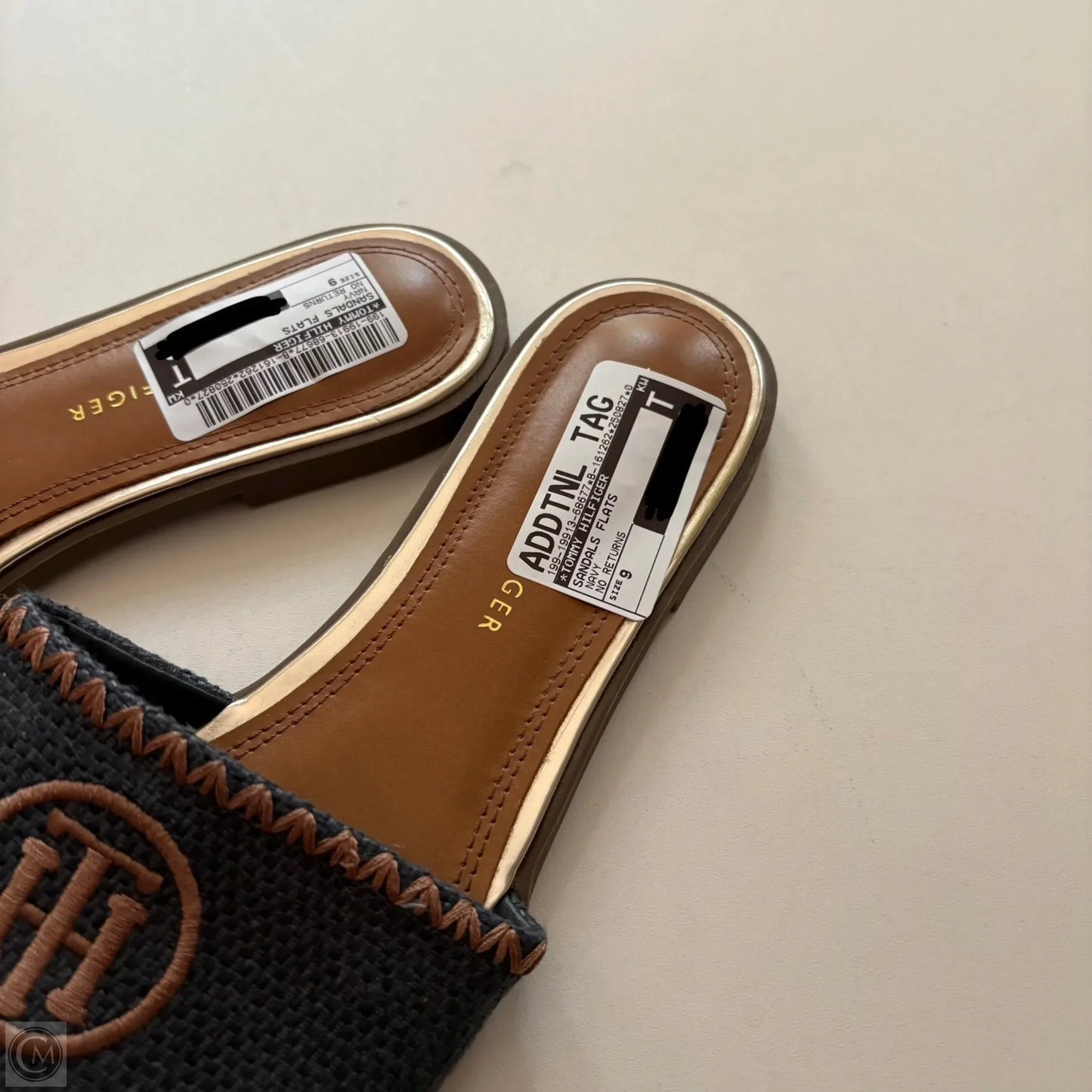 Sandals Flats By Tommy Hilfiger In Navy, Size: 9