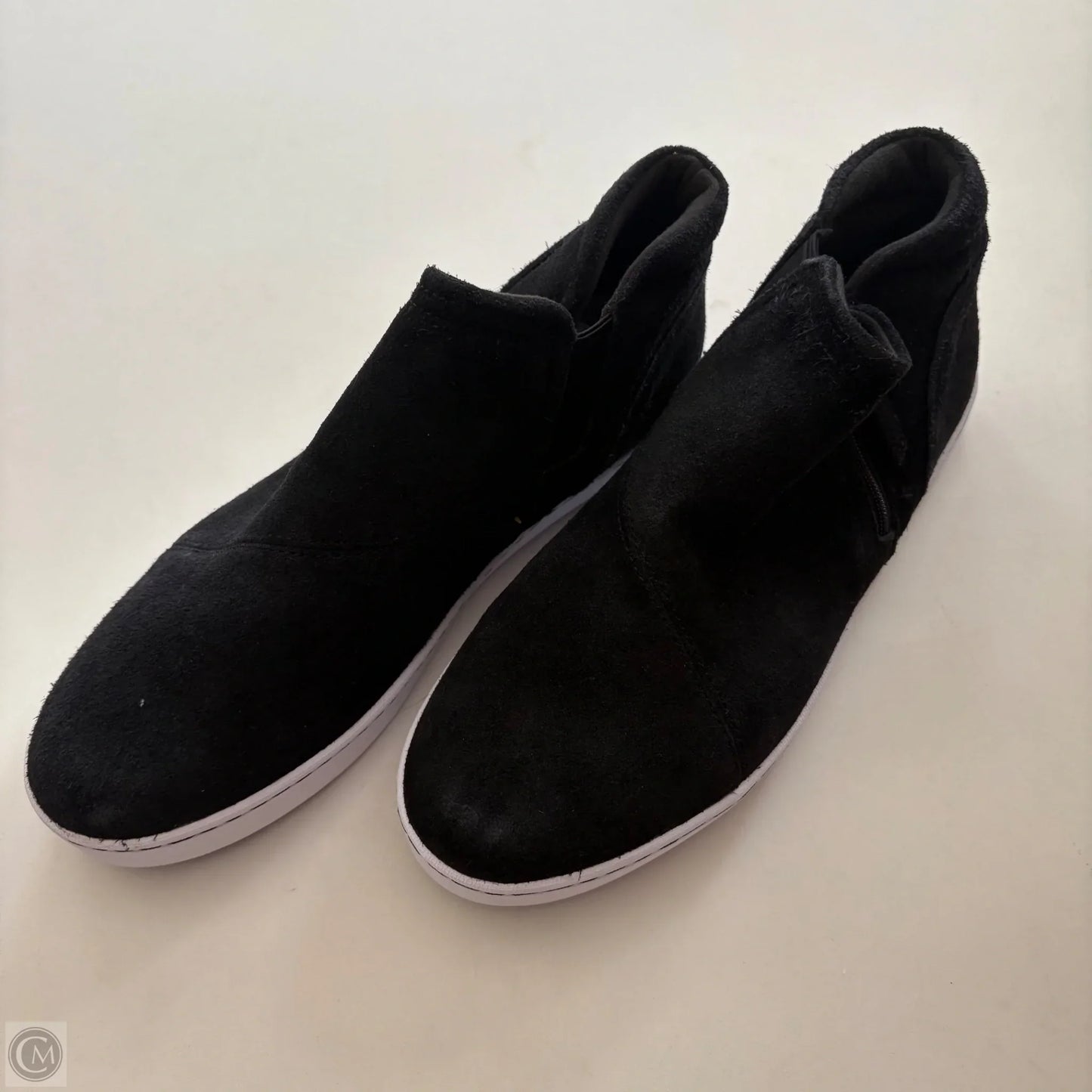 Boots Ankle Flats By Clarks In Black, Size: 11