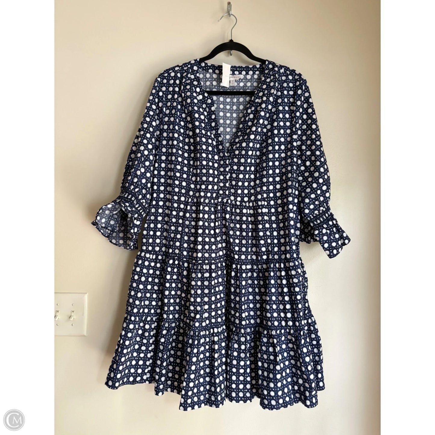 Dress Casual Midi By Crown And Ivy In Navy, Size: 2x