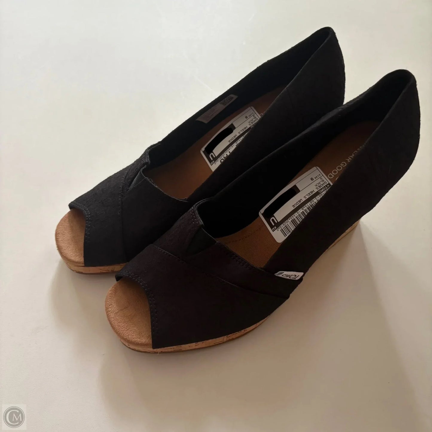 Shoes Heels Wedge By Toms In Black, Size: 9