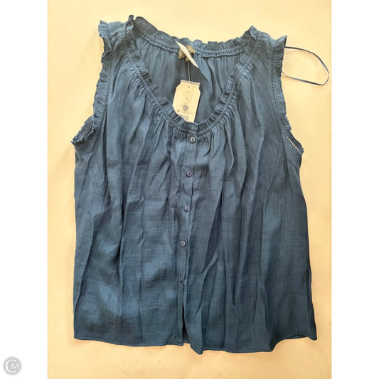 Top Sleeveless By Wonderly In Blue, Size: 1x