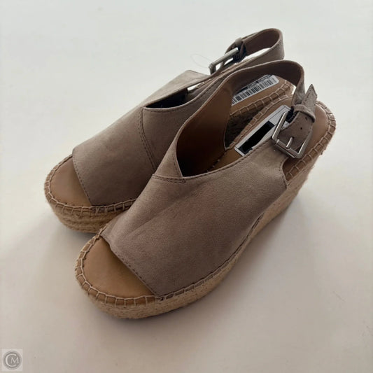 Sandals Heels Wedge By Franco Sarto In Tan, Size: 6