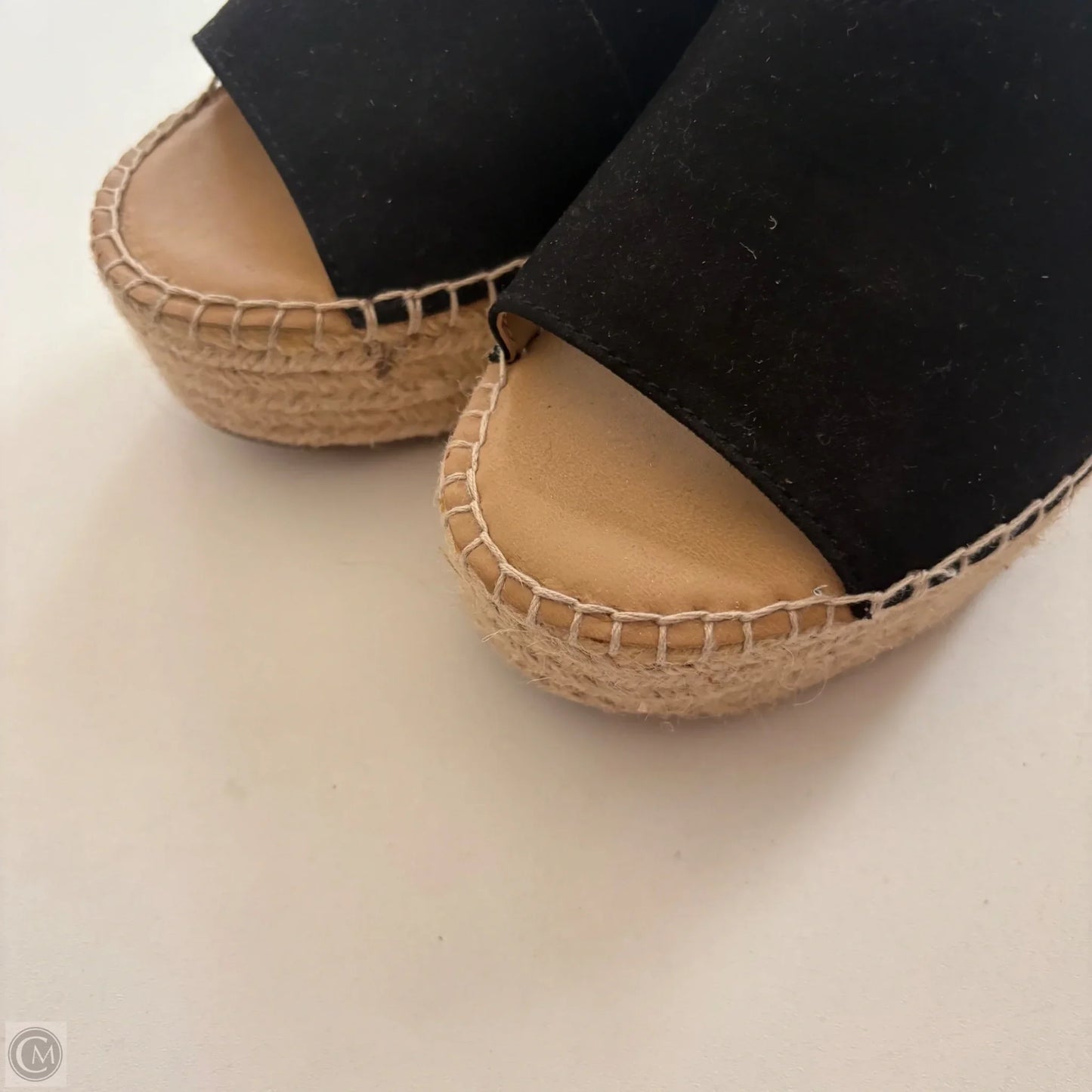 Sandals Heels Wedge By Franco Sarto In Black, Size: 6