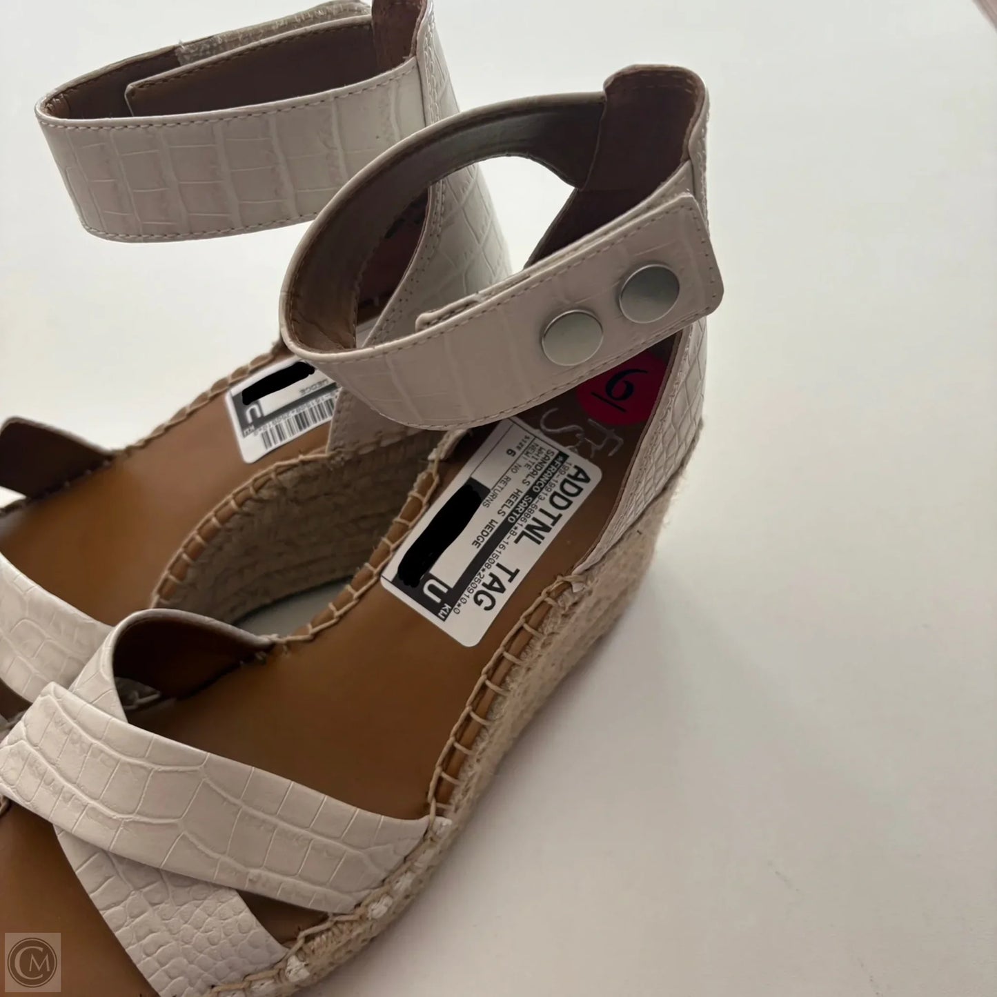 Sandals Heels Wedge By Franco Sarto In White, Size: 6