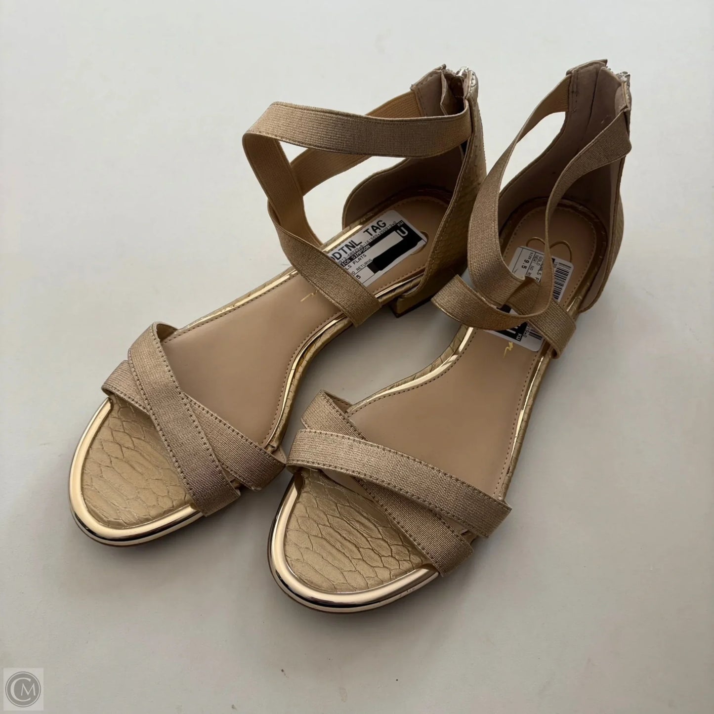 Sandals Flats By Jessica Simpson In Gold, Size: 9.5