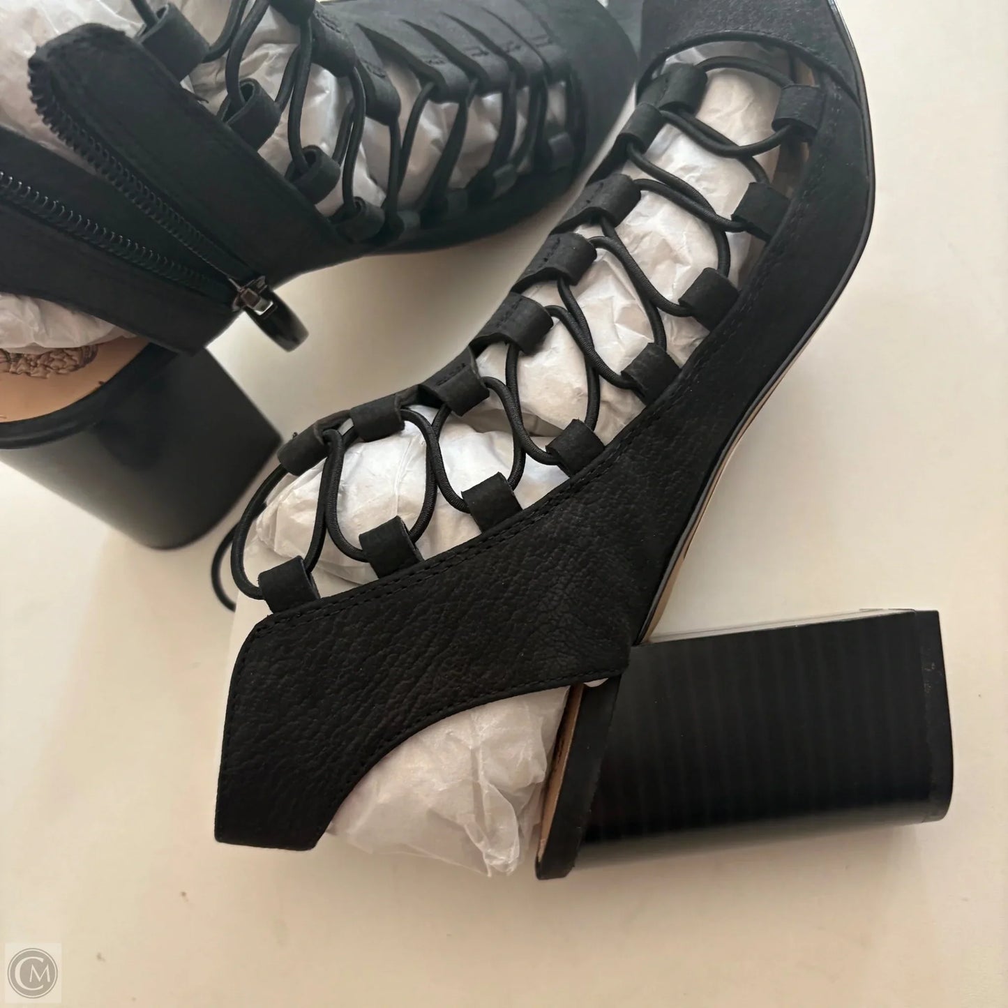 Sandals Heels Block By Vince Camuto In Black, Size: 9.5