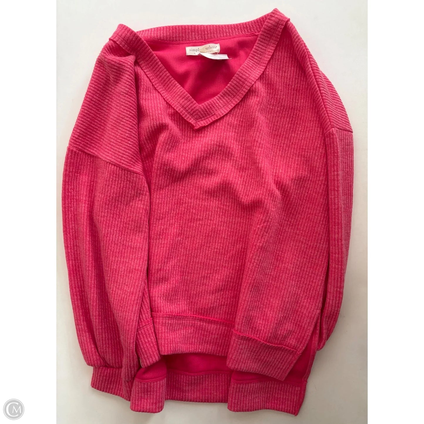 Sweatshirt Crewneck By Simply Southern In Pink, Size: M