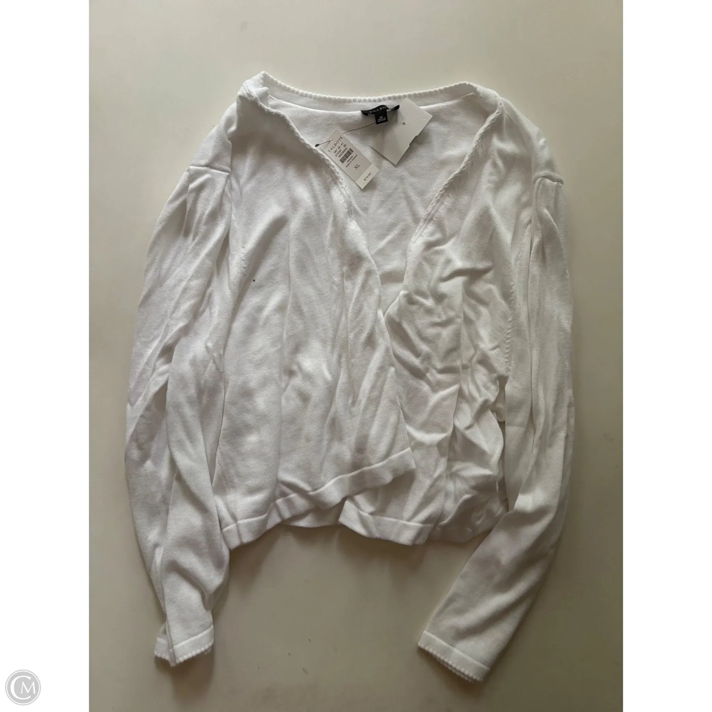 Sweater Cardigan By Talbots In White, Size: Xl