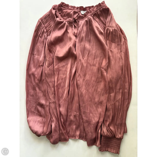 Blouse Long Sleeve By Rachel Zoe In Pink, Size: 2x