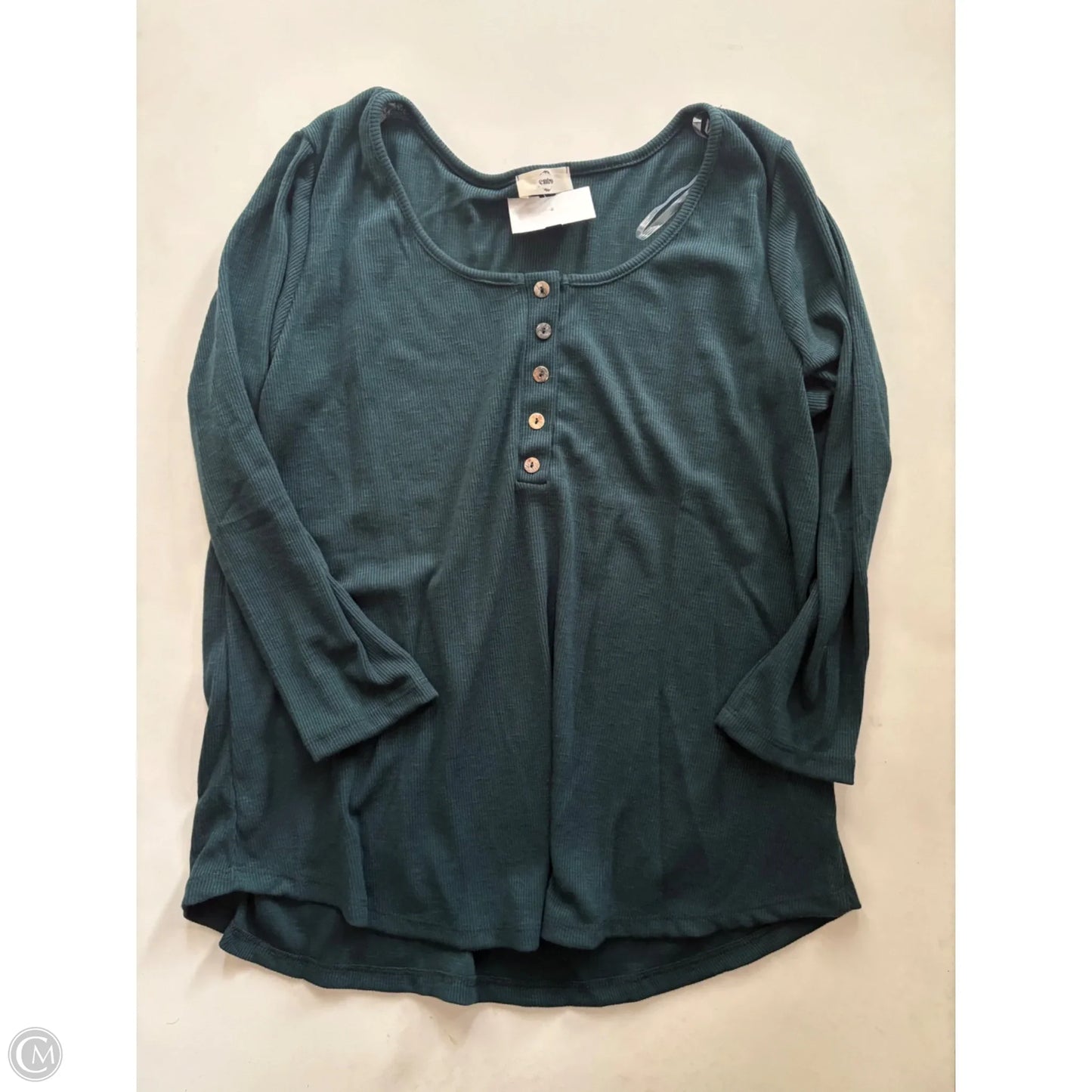 Top Long Sleeve By Entro In Green, Size: L