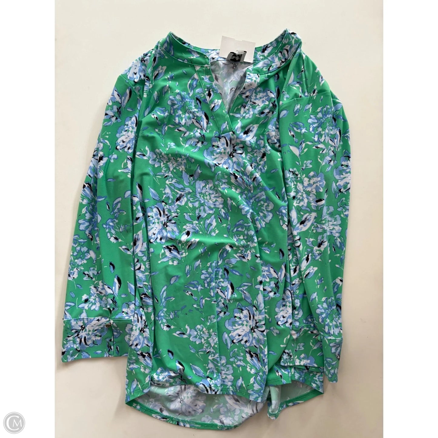 Top Long Sleeve By Anne Klein In Green, Size: Xl
