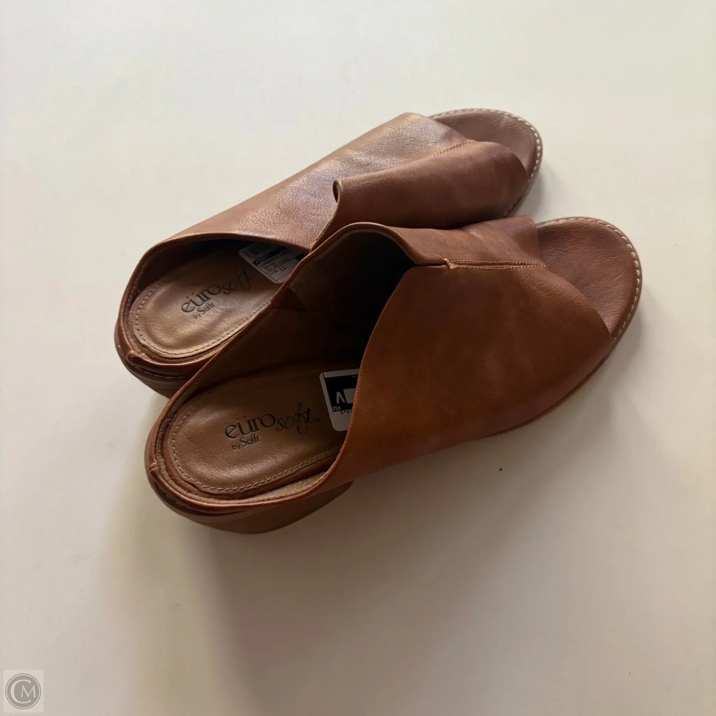 Sandals Heels Block By Sofft In Brown, Size: 11