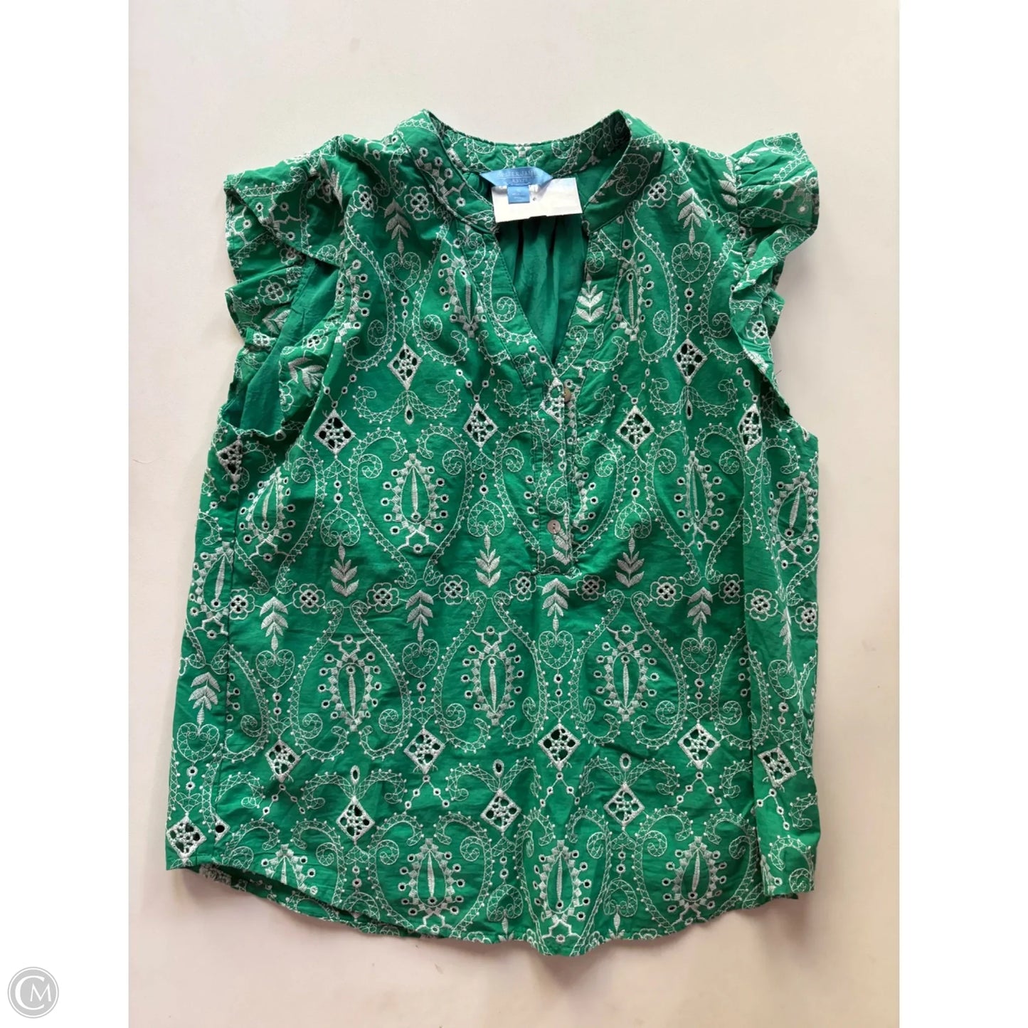 Top Short Sleeve By Draper James In Green, Size: S