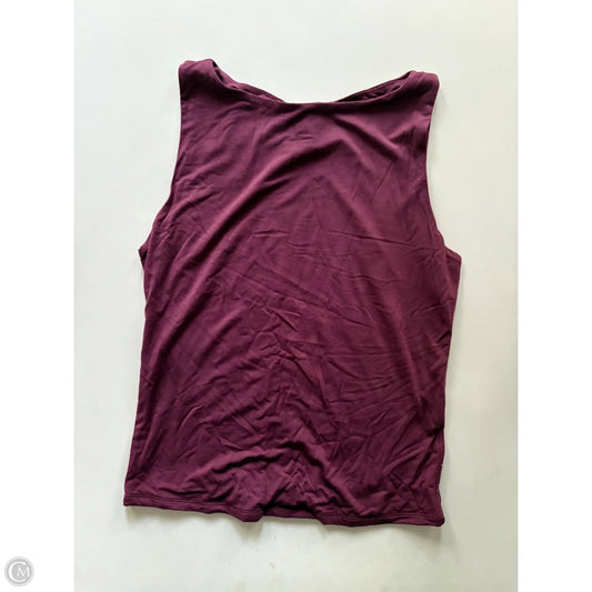 Athletic Tank Top By Be Cool In Maroon, Size: L