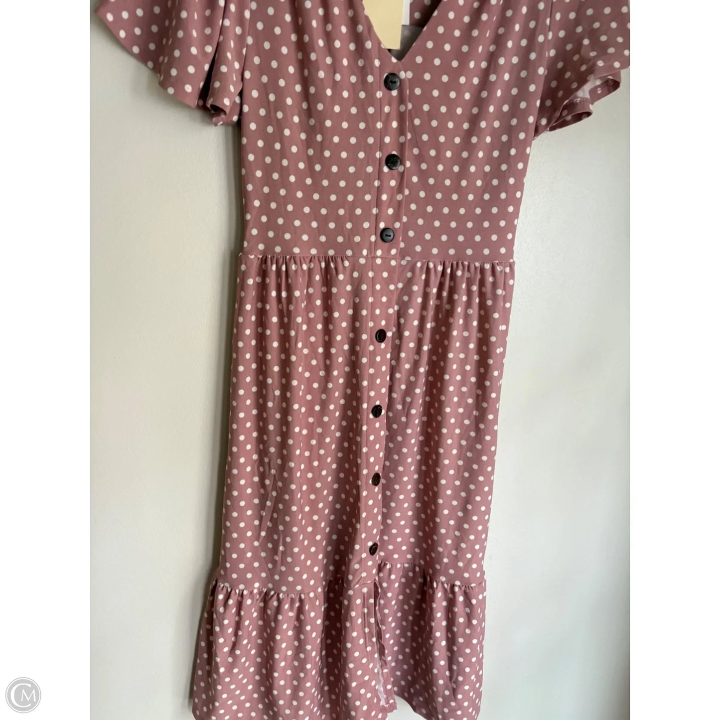 Dress Casual Midi By Monteau In Polkadot Pattern, Size: S