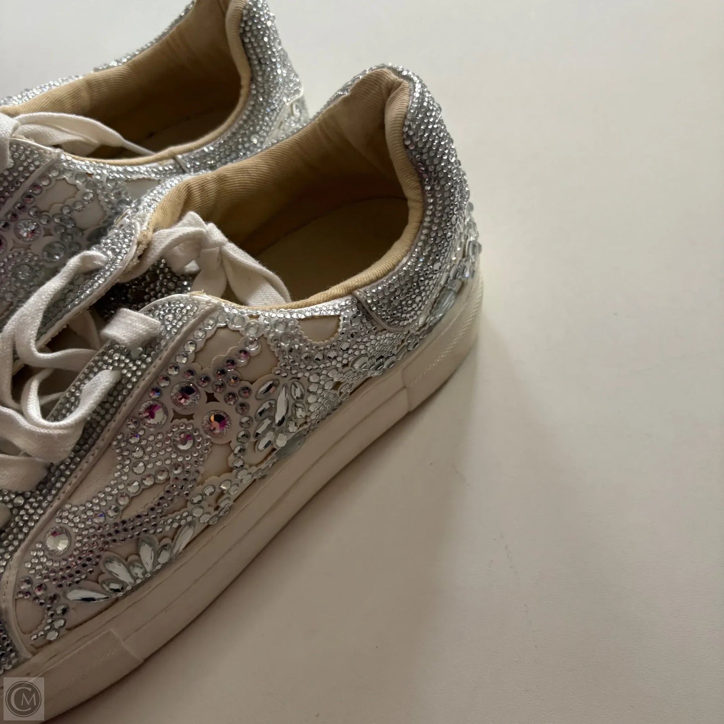 Shoes Athletic By Betsey Johnson In Silver, Size: 9