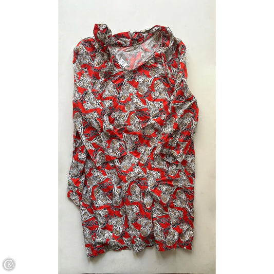 Top Long Sleeve By Crown And Ivy In Animal Print, Size: L