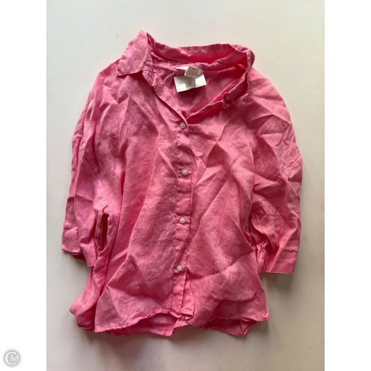 Top Short Sleeve By H&m In Pink, Size: M