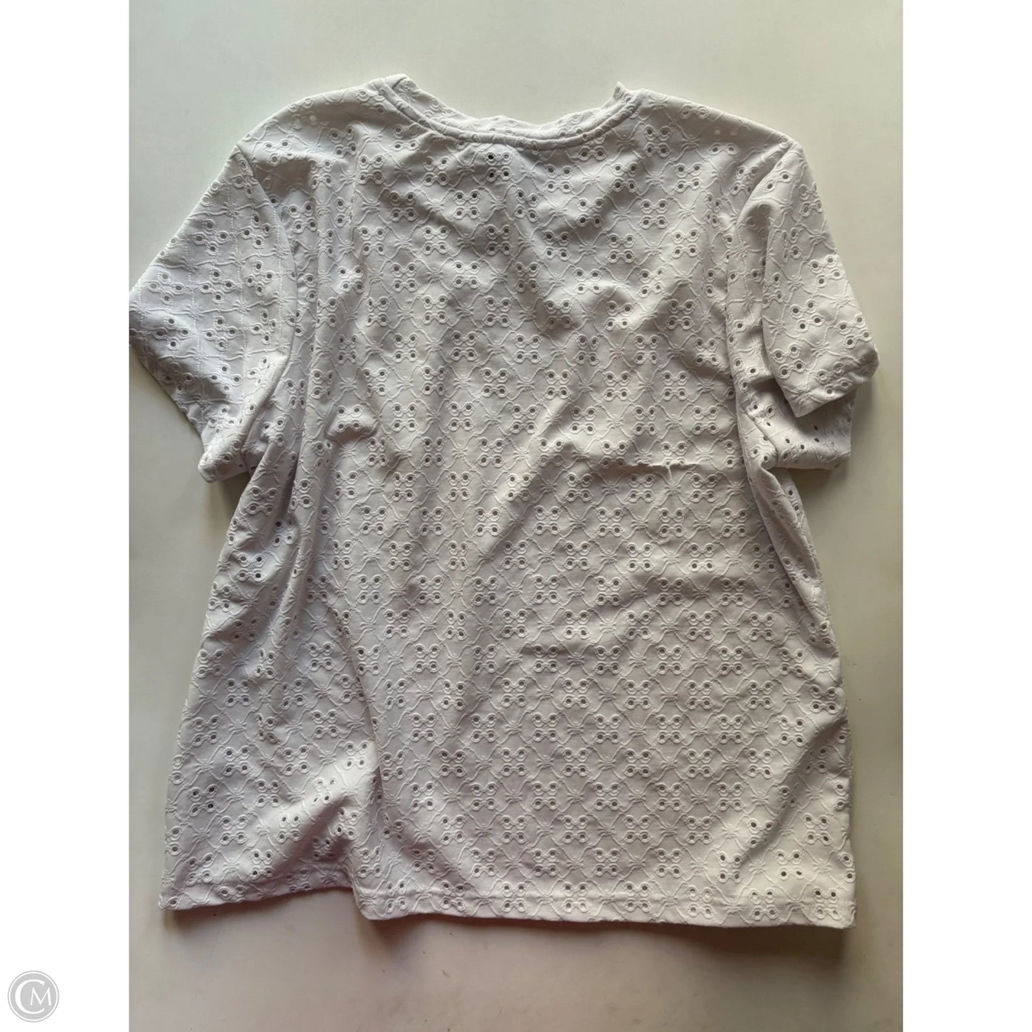Top Short Sleeve By Nine West Apparel In White, Size: Xl