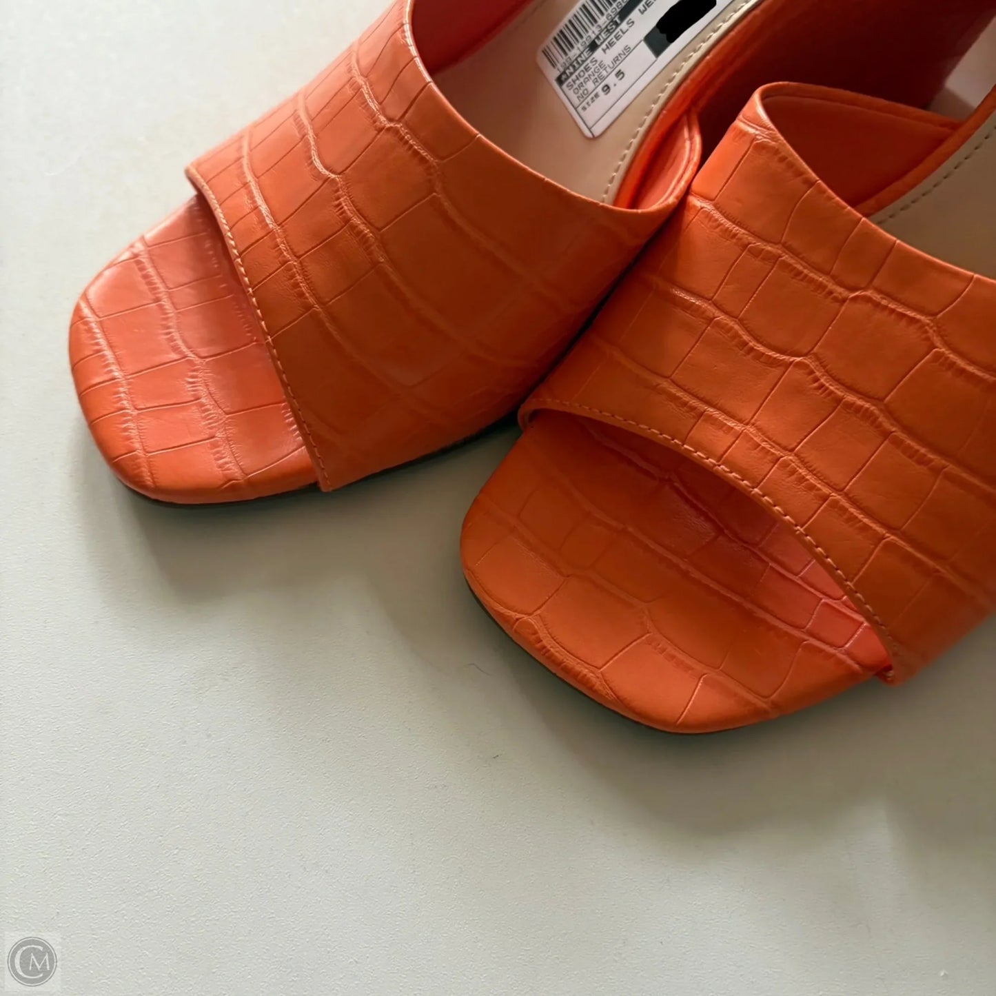 Shoes Heels Wedge By Nine West In Orange, Size: 9.5