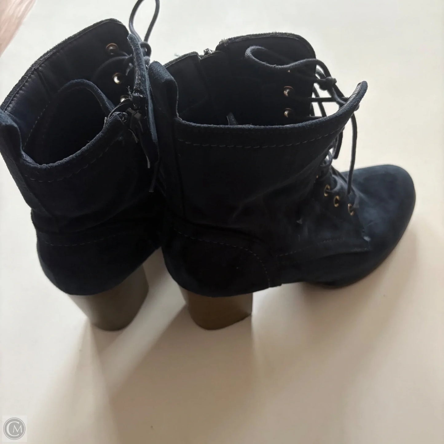 Boots Ankle Heels By Cato In Blue, Size: 8.5