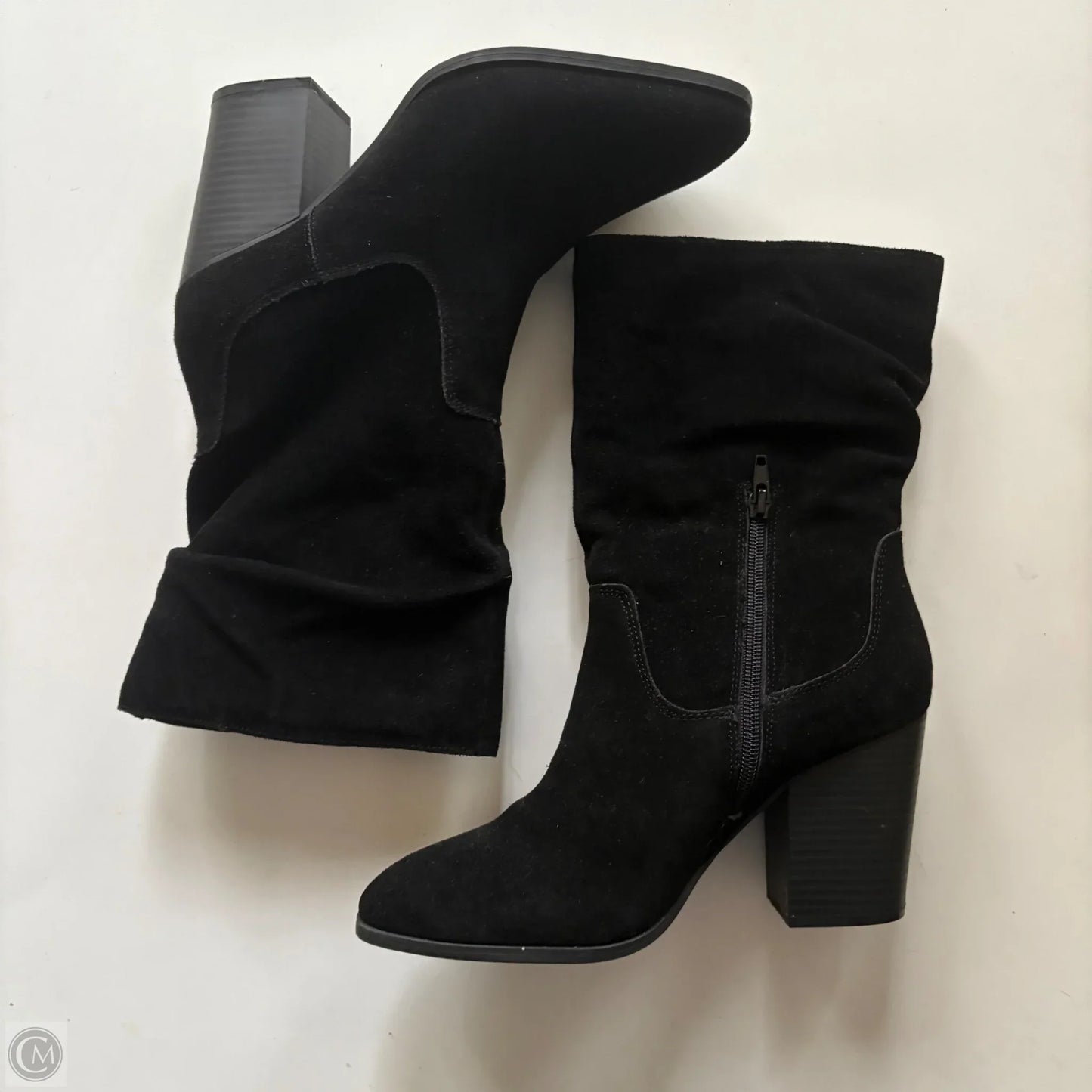 Boots Ankle Heels By Crown And Ivy In Black, Size: 9