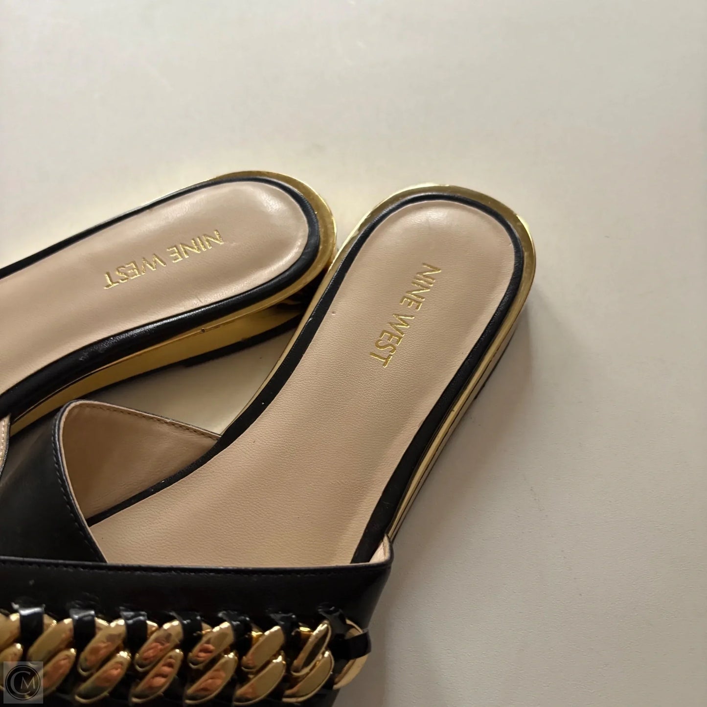 Sandals Flats By Nine West In Black, Size: 9.5