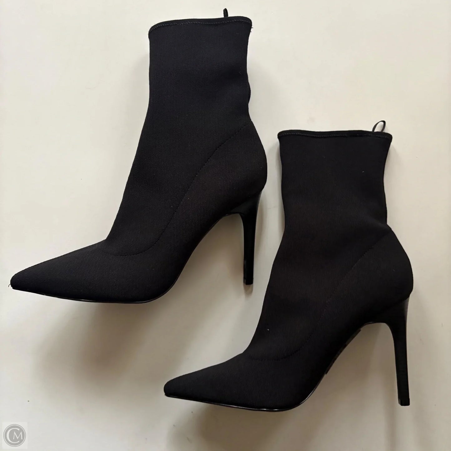 Boots Ankle Heels By H&m In Black, Size: 10