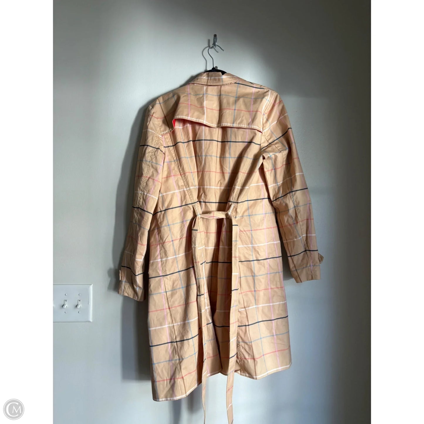 Coat Raincoat By Crown And Ivy In Plaid Pattern, Size: M