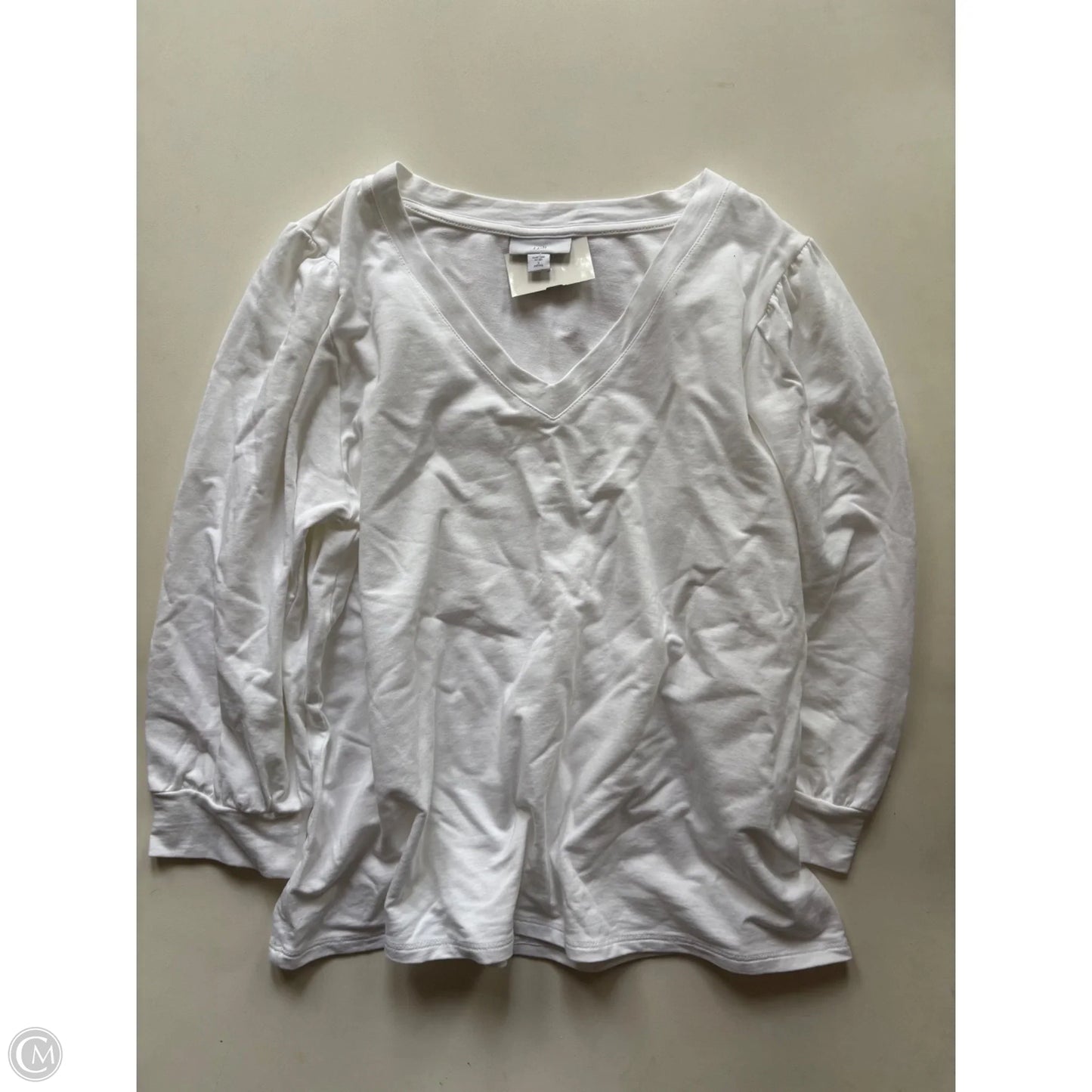 Top Long Sleeve By J. Jill In White, Size: S