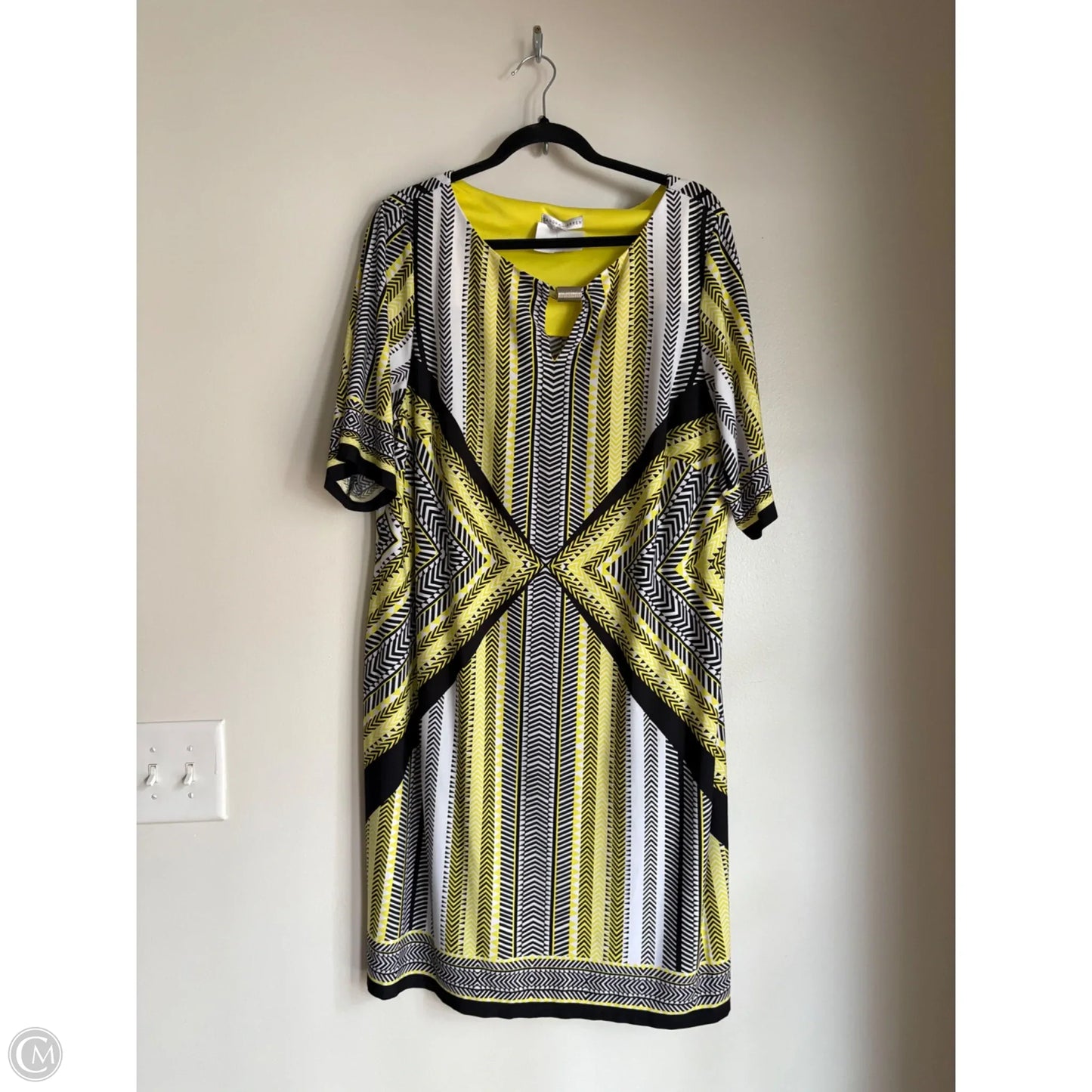 Dress Work By Sandra Darren In Yellow, Size: 1x