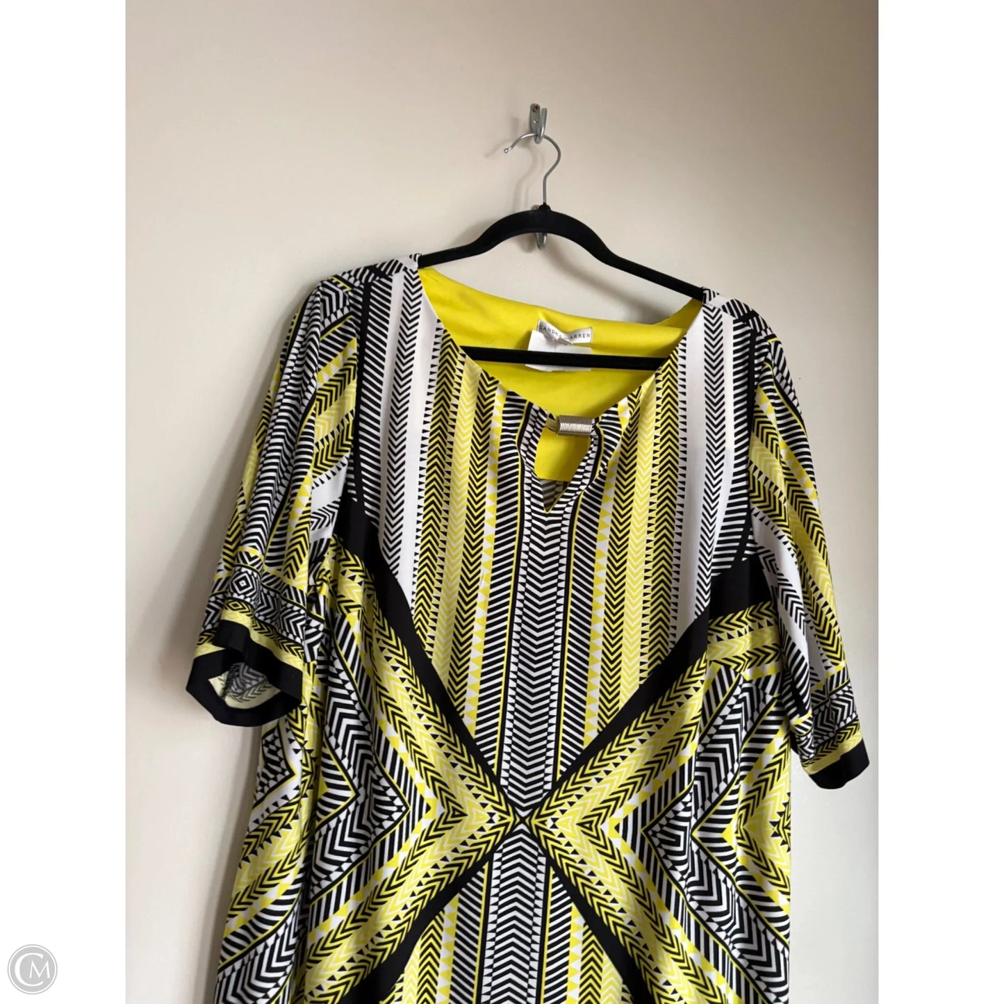 Dress Work By Sandra Darren In Yellow, Size: 1x