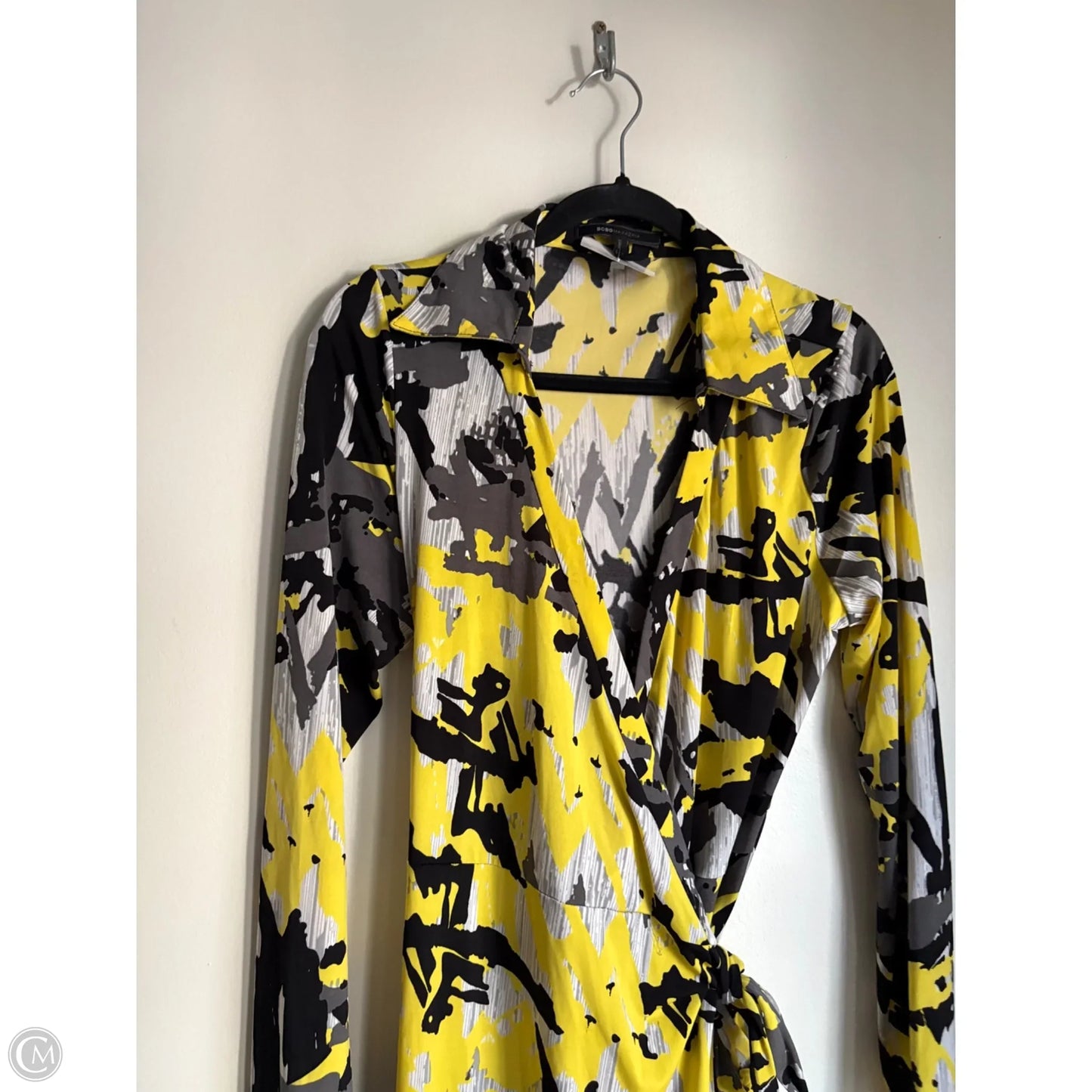 Dress Work By Bcbg In Black & Yellow, Size: L