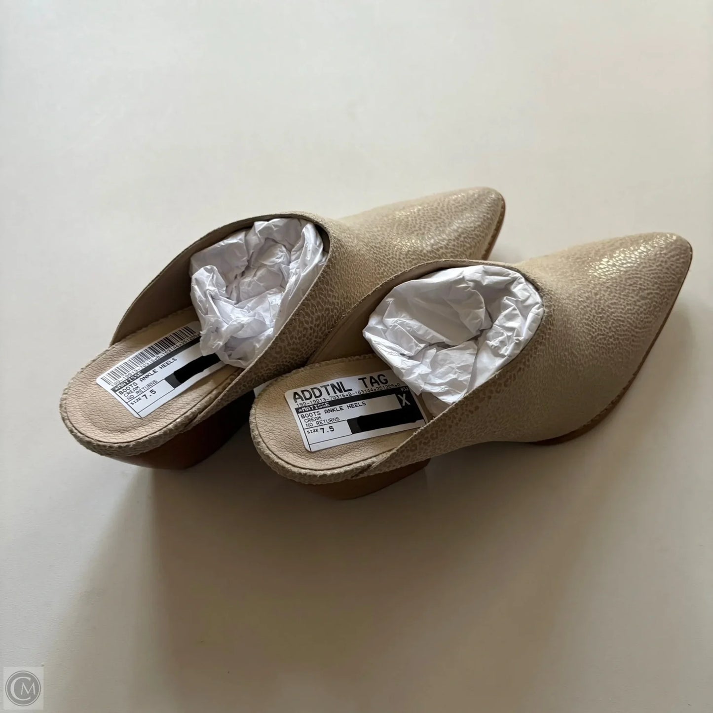 Boots Ankle Heels By Matisse In Cream, Size: 7.5