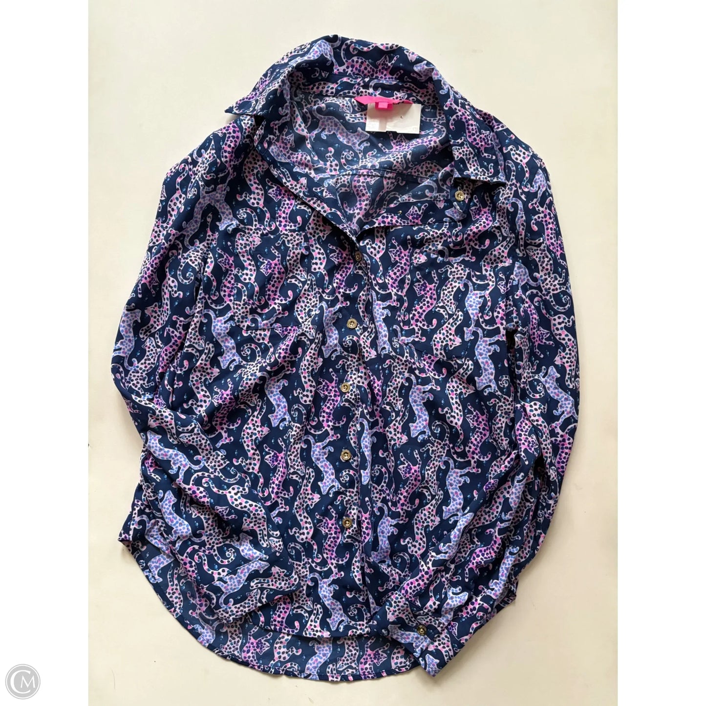 Blouse Designer By Lilly Pulitzer In Animal Print, Size: Xs