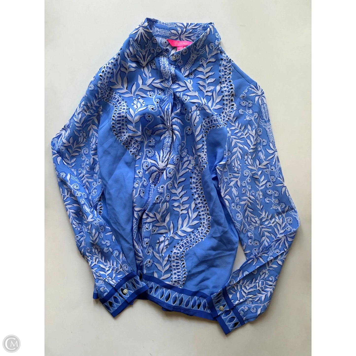 Blouse Designer By Lilly Pulitzer In Blue, Size: Xs