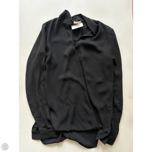 Blouse Long Sleeve By Pleione In Black, Size: Xs