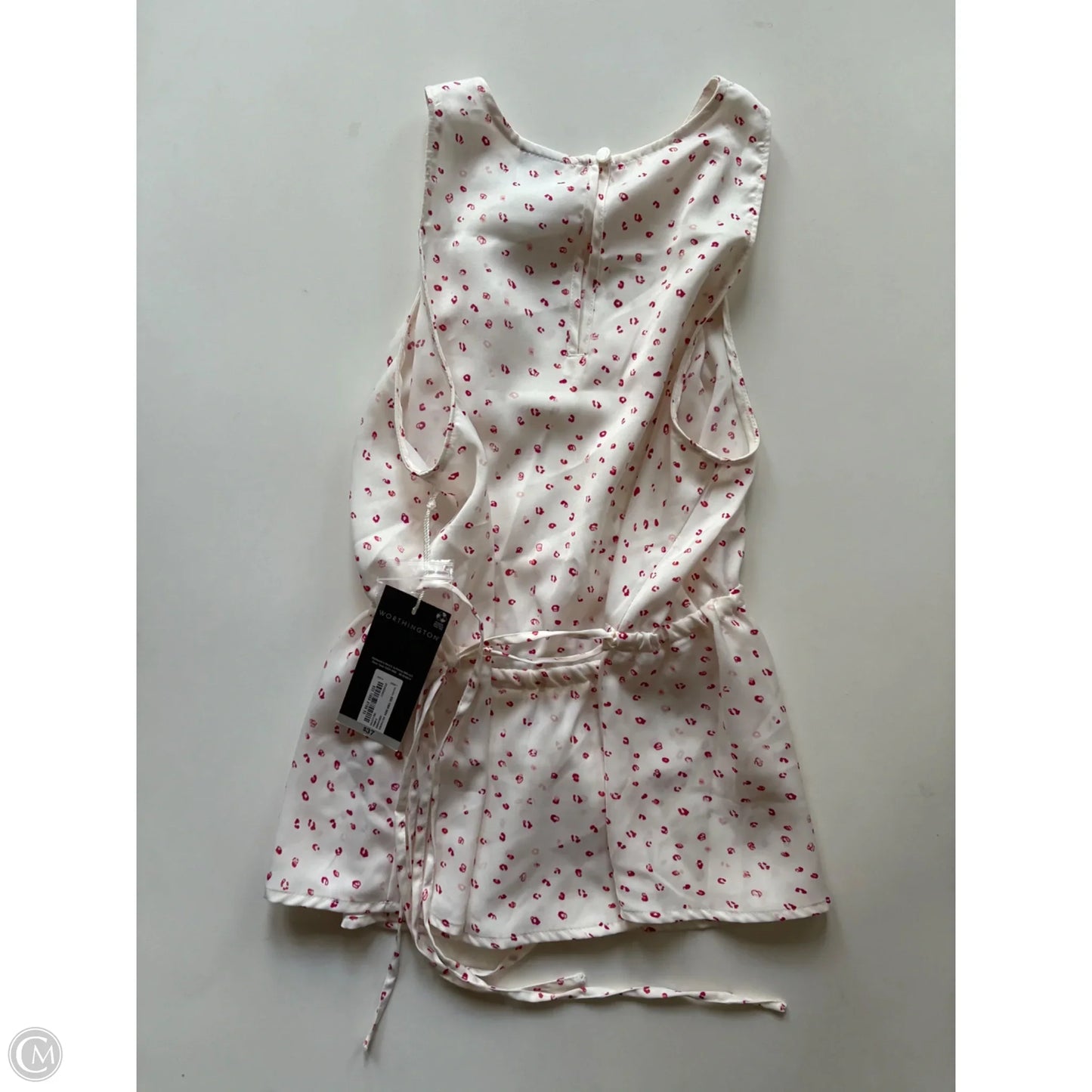 Blouse Sleeveless By Worthington In Cream, Size: Xs