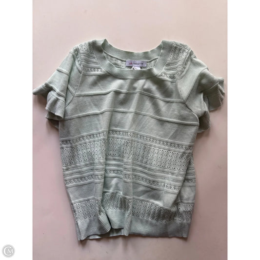 Sweater Short Sleeve By Liz Claiborne In Green, Size: S