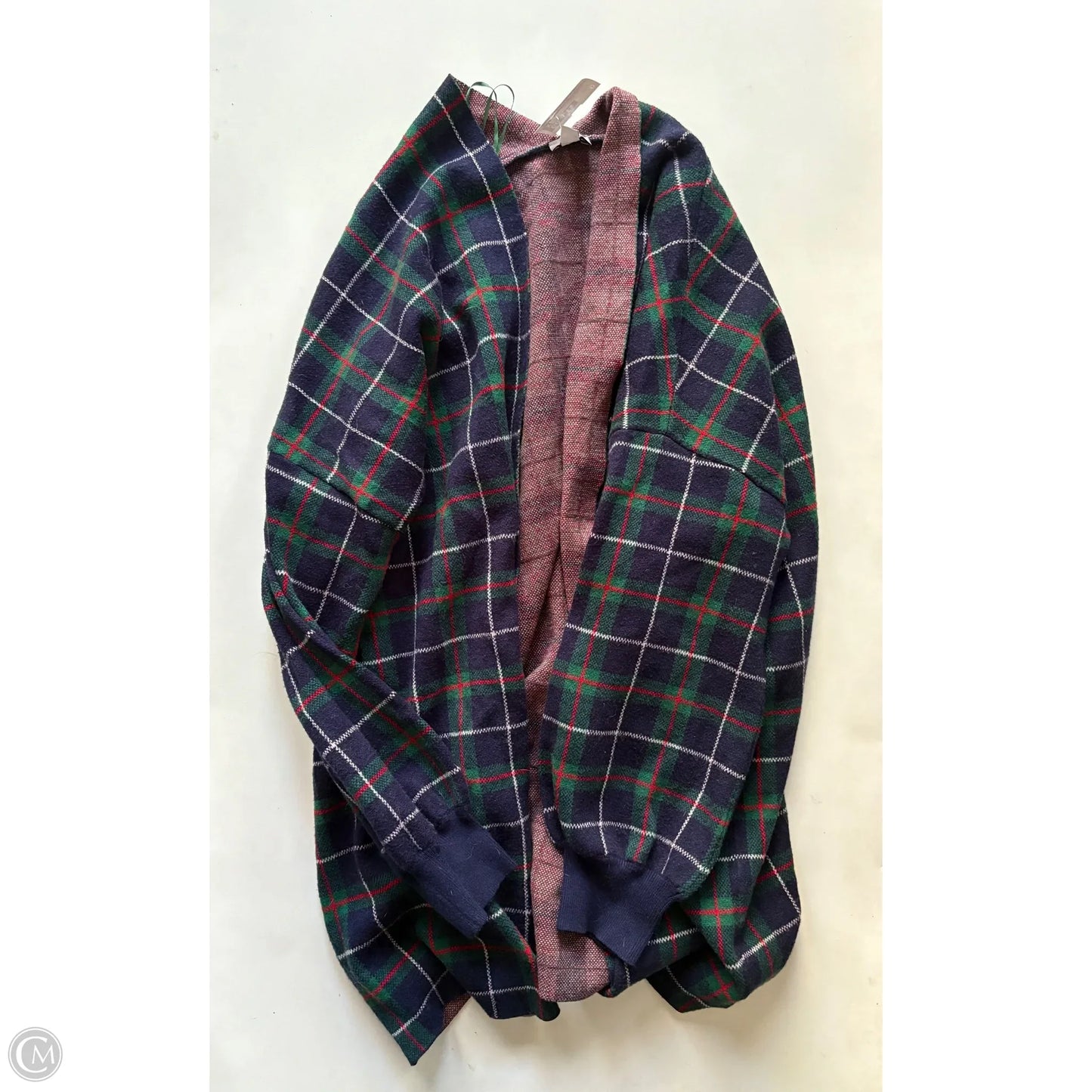 Sweater Cardigan By Crown And Ivy In Plaid Pattern, Size: 2x