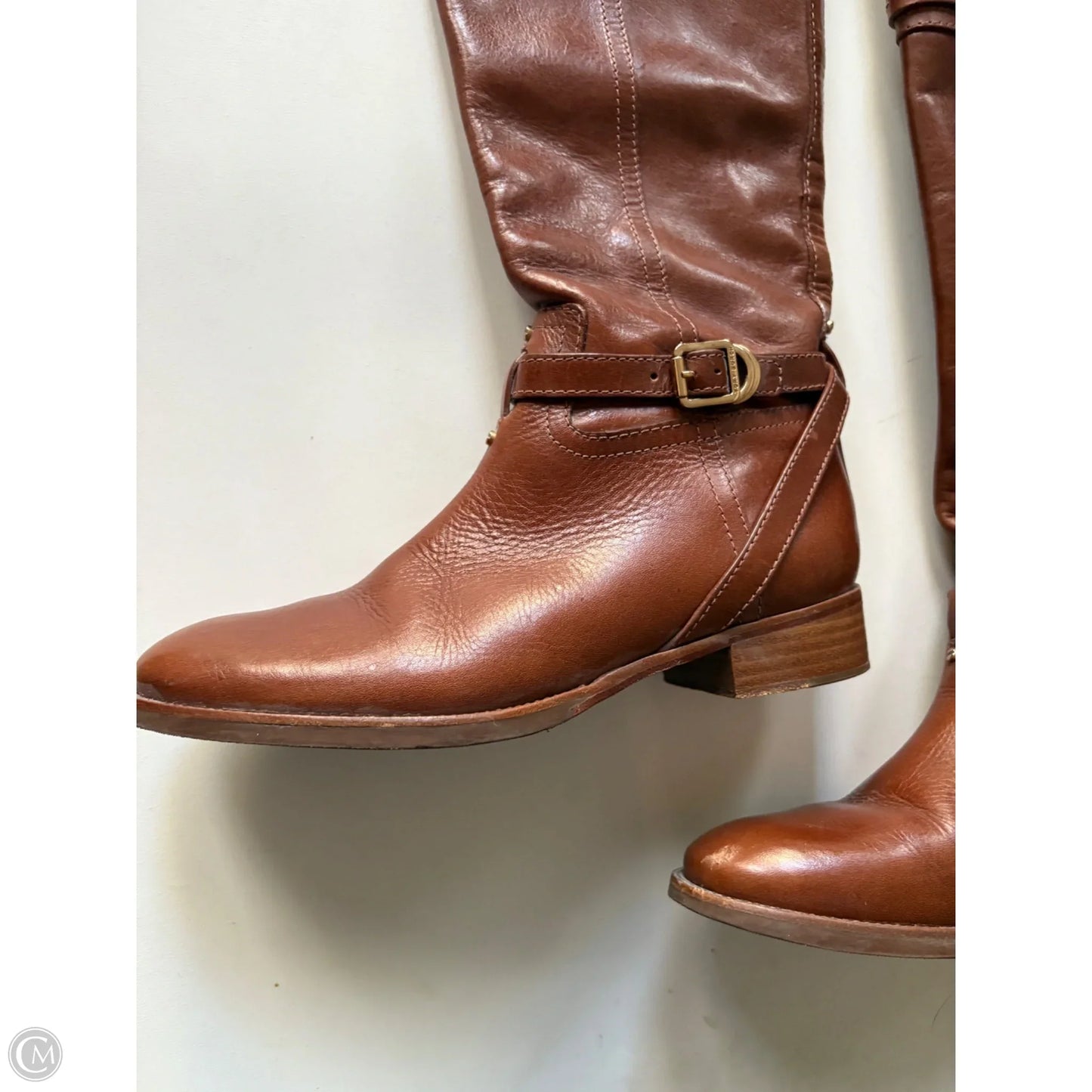 Boots Designer By Tory Burch In Brown, Size: 8