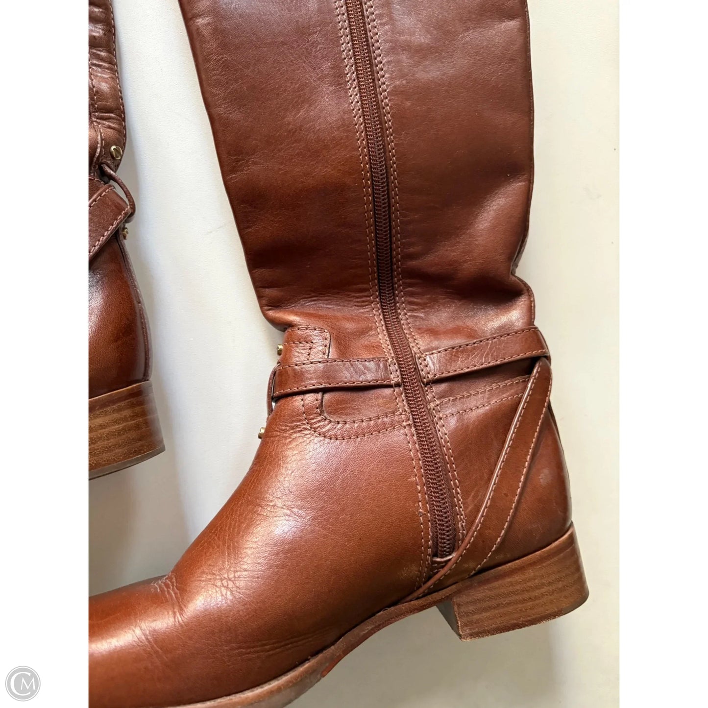 Boots Designer By Tory Burch In Brown, Size: 8