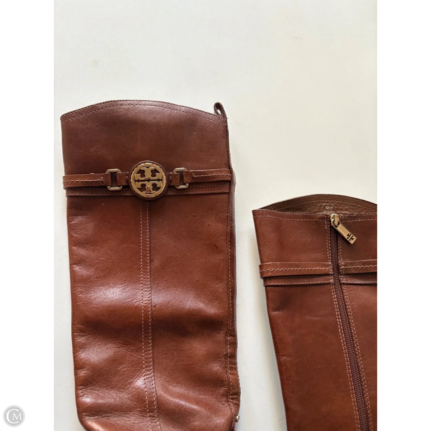 Boots Designer By Tory Burch In Brown, Size: 8