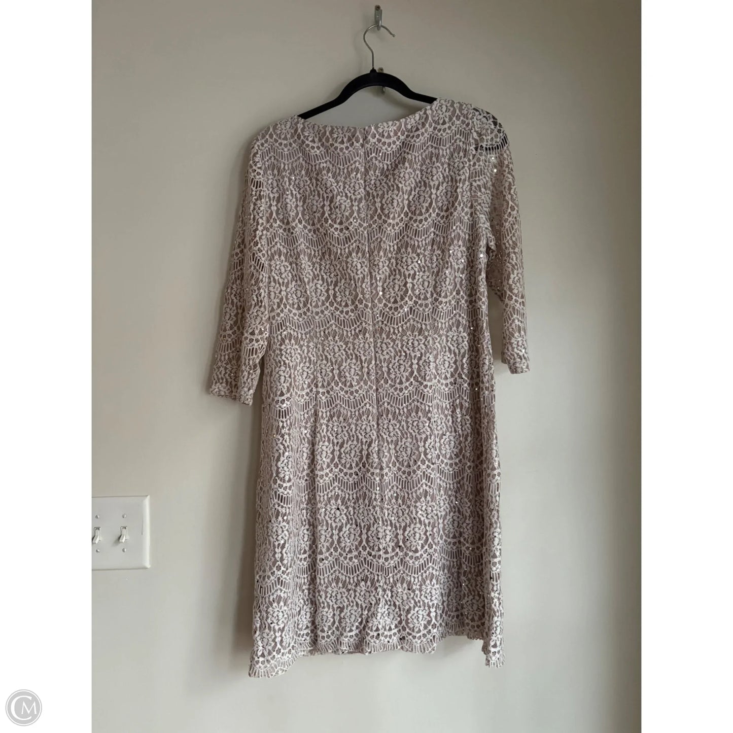 Dress Party Midi By Jessica Howard In Cream, Size: L