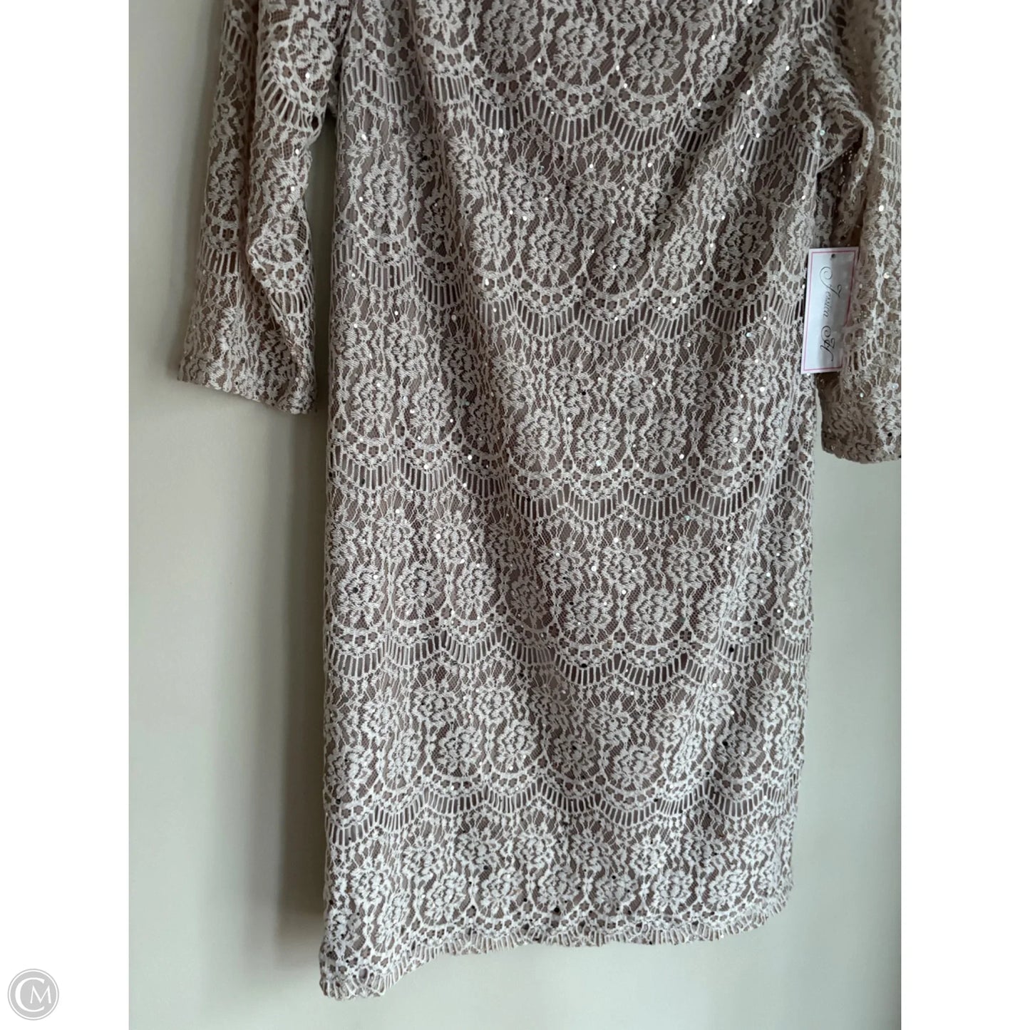 Dress Party Midi By Jessica Howard In Cream, Size: L