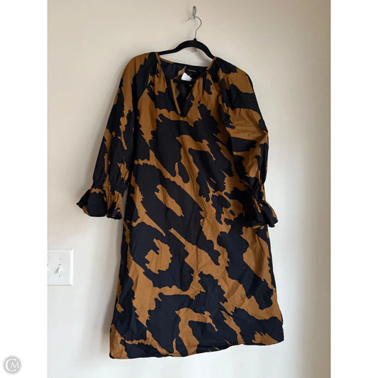 Dress Casual Midi By Who What Wear In Black & Brown, Size: Xs