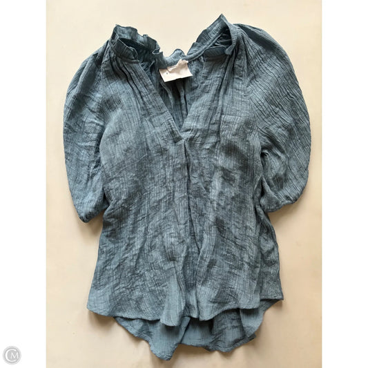 Top Short Sleeve By Blu Pepper In Blue, Size: S